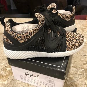 BRAND NEW! Qupid Cheetah Print Tennis Shoes